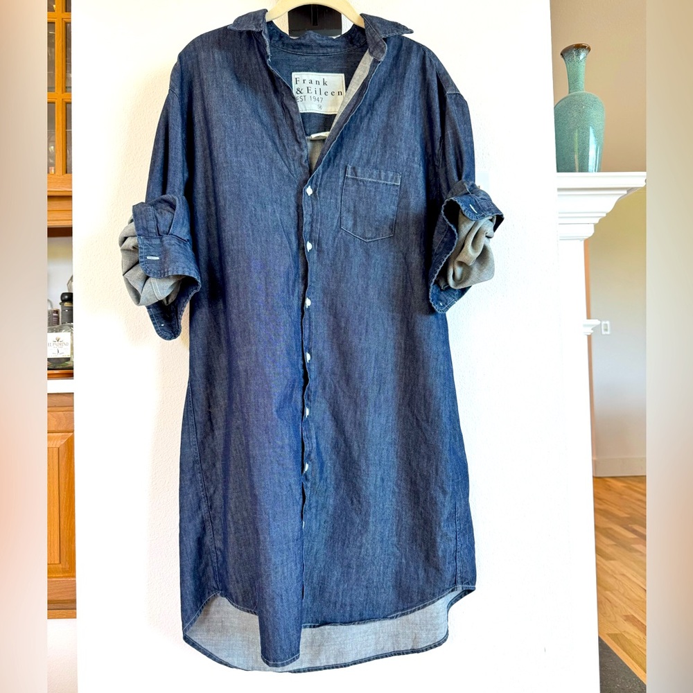 Frank & Eileen Iconic Indigo Denim Mary Button-Up Shirt Dress